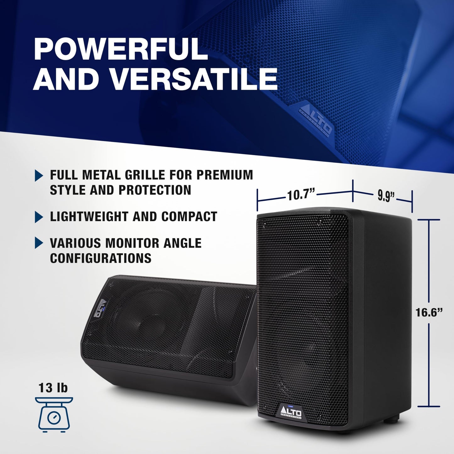 ALTO TX408 350W 8" Powered PA Speaker with Bluetooth, 2-Channel Mixer, Line Level for Mobile DJs and Musicians, for Small Venues, Rehearsals and Events