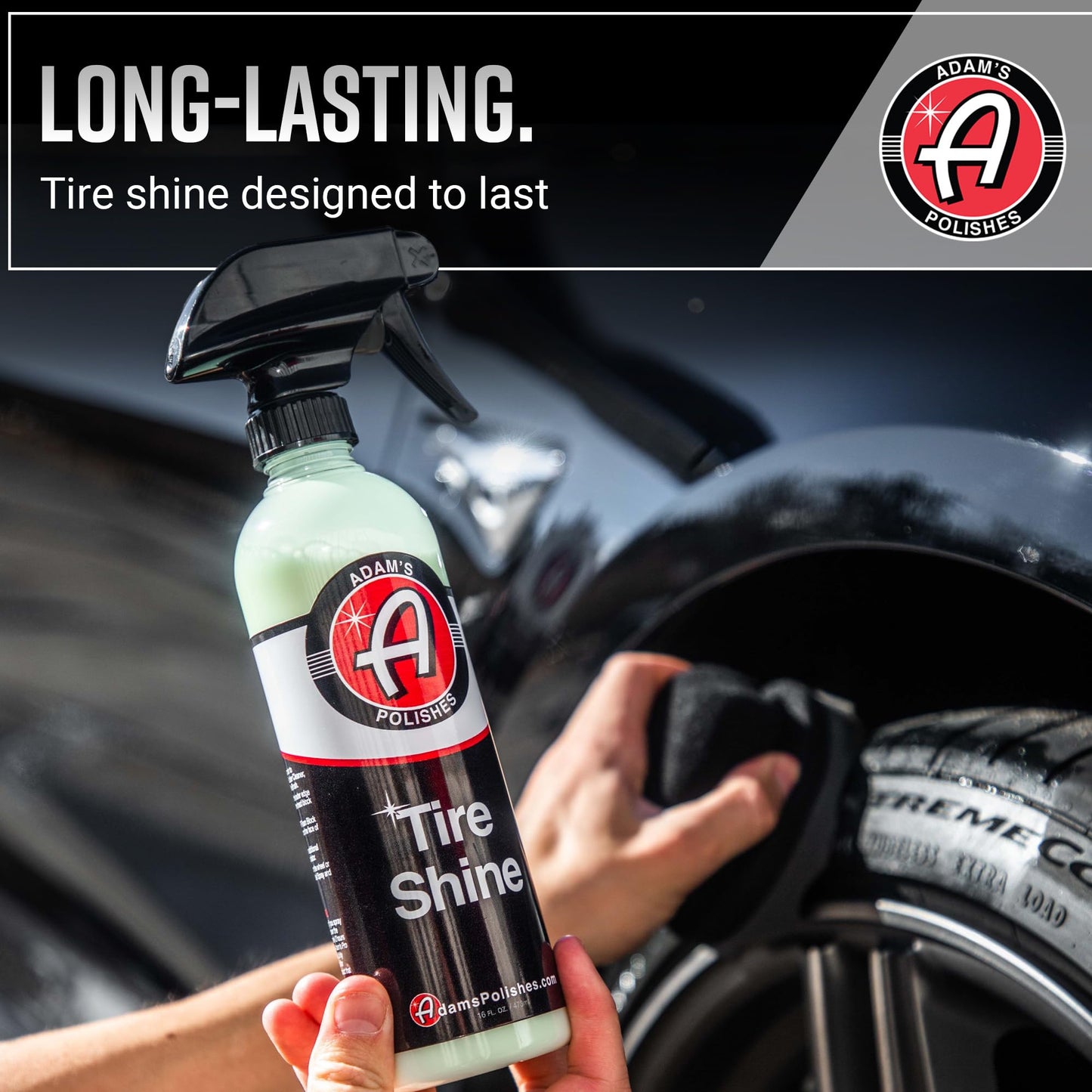 Adam's Polishes Tire Shine 5 Gal - Spray Tire Dressing W/ SiO2 For Non Greasy Car Detailing | Use W/Tire Applicator After Tire & Wheel Cleaner | Tire Ceramic Coating Car Wax Like Tire Protection