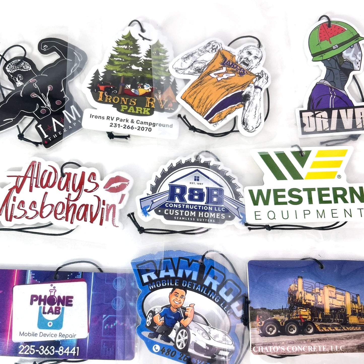 100PCS Custom Bulk Car Air Fresheners Picture Air Fresheners Personalized Scents Air Freshener Car Deco Accessories Promotional Items with Business Logo/Text/Photo