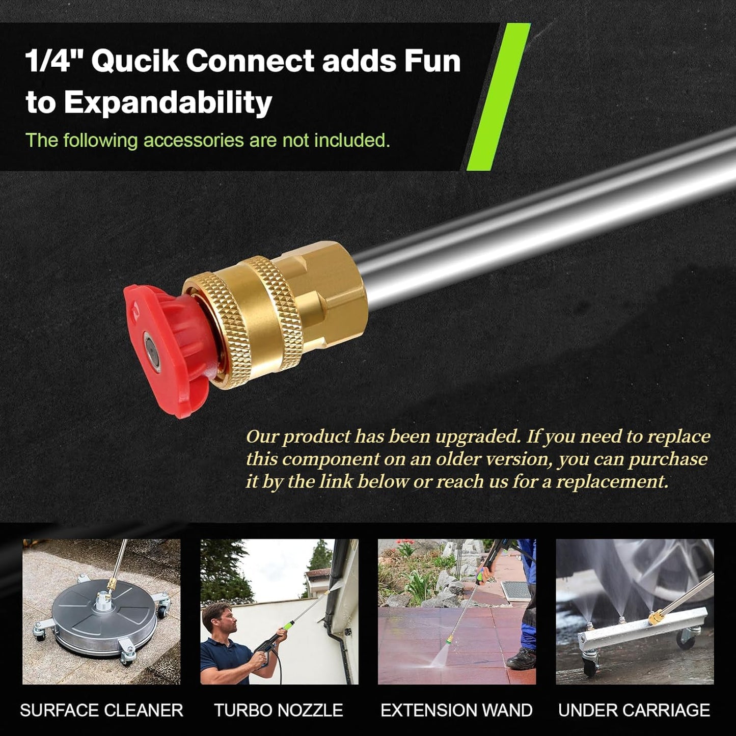 4800 PSI Pressure Cleaner- 4.0 GPM High Power Cleaner with 33FT Hose Reel, 4 Spray Tips and Soap Bottle for Car Washing, Fence Cleaning, Patio Maintenance(Upgraded) (Green)