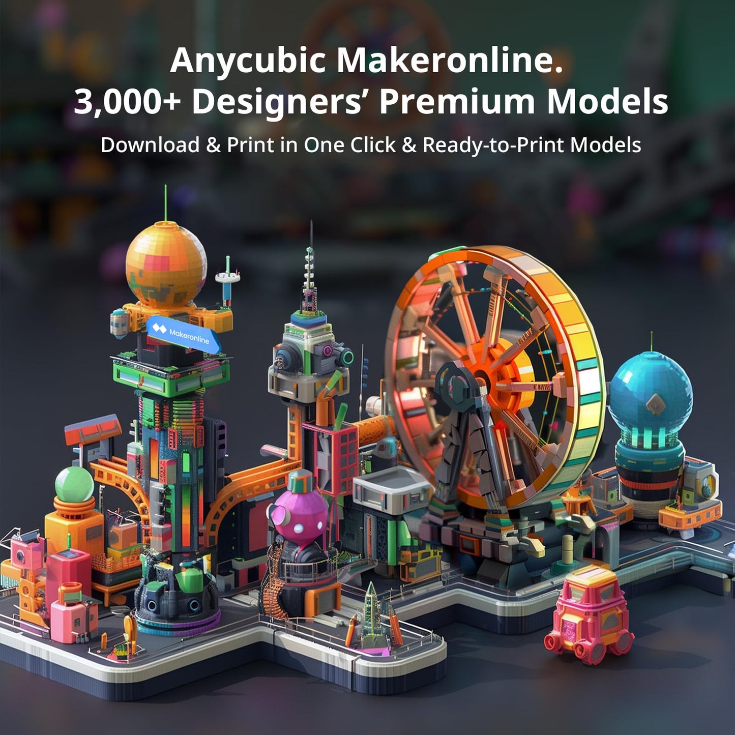 Anycubic Kobra 3 V2 3D Printer Only, Support Multi-Color 3D Printing Need with Additional Anycubic ACE Pro, Max 600mm/s High Speed, Built-in Camera Higher Precision Higher Success Rates 255×255×260mm