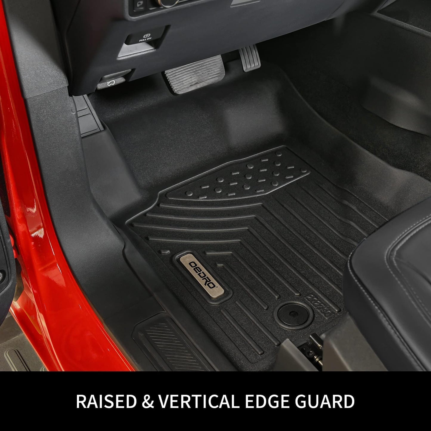 OEDRO Floor Mats Fit for 2019-2025 Ram 2500/3500 Crew Cab with 1st Row Bucket or Bench Seats, Custom Fit TPE All Weather Car Mats Includes 1st and 2nd Row