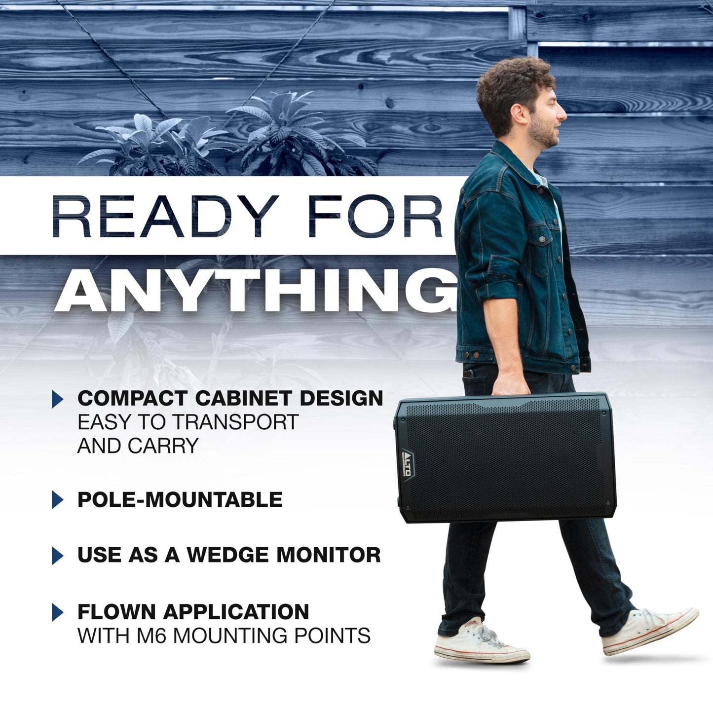 ALTO TS412 2500W 12" Powered PA Speaker with 3 Channel Mixer, Bluetooth Streaming, Wireless Loudspeaker Linking, DSP App