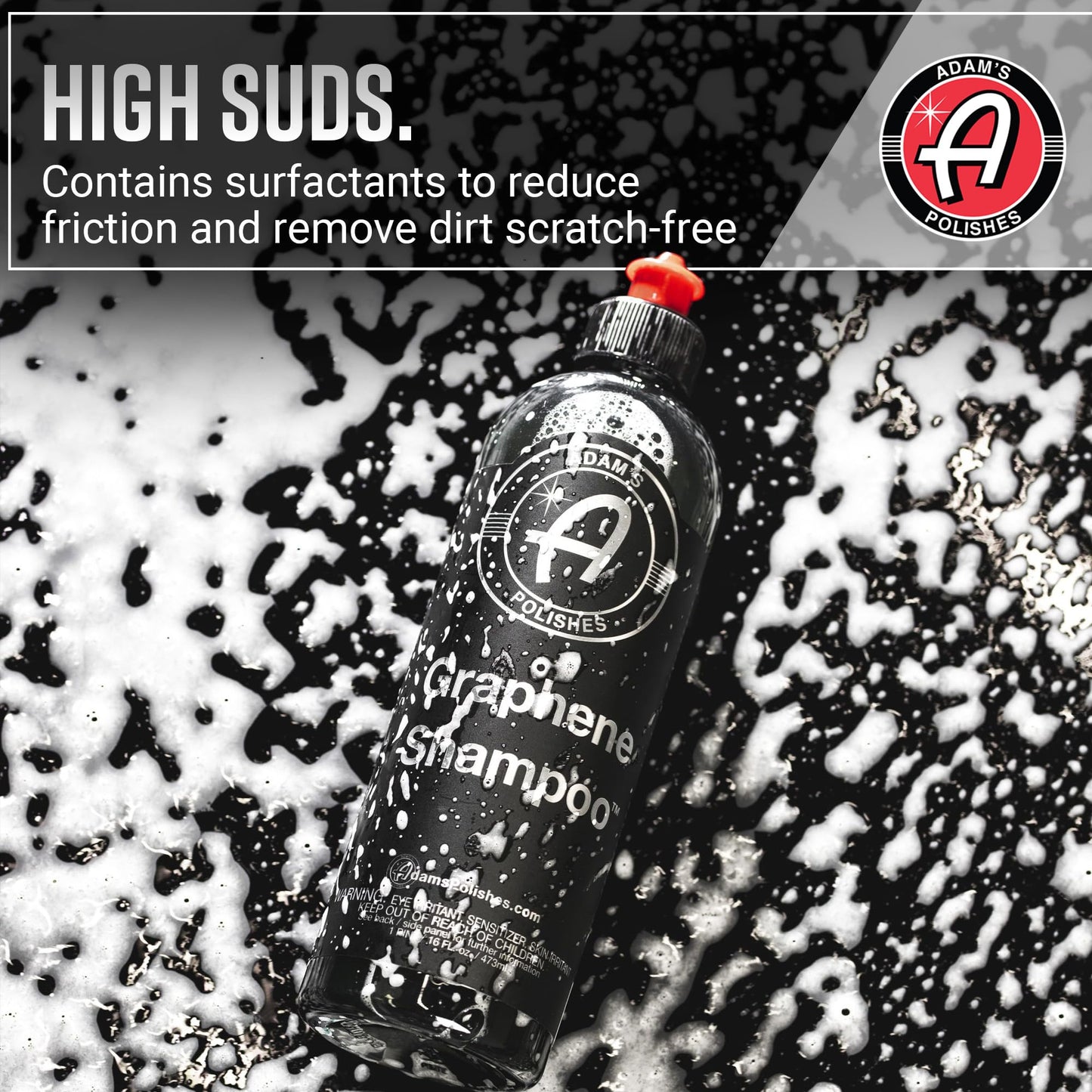 Adam's Polishes Graphene Shampoo 5 Gallon - Graphene Ceramic Coating Infused Car Wash Soap - Powerful Cleaner & Protection In One Step - pH Neutral, High Suds For Foam Cannon & Gun, Detailing Bucket