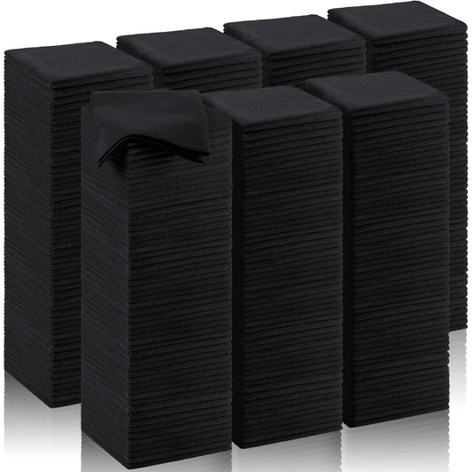 200 Pcs Microfiber Cleaning Cloth 16x16 Inch Microfiber Towels for Car Ultra Absorbent Cleaning Rags Reusable Lint Free Streak Free Detailing Towel for Car Washing Drying Dusting (Black)