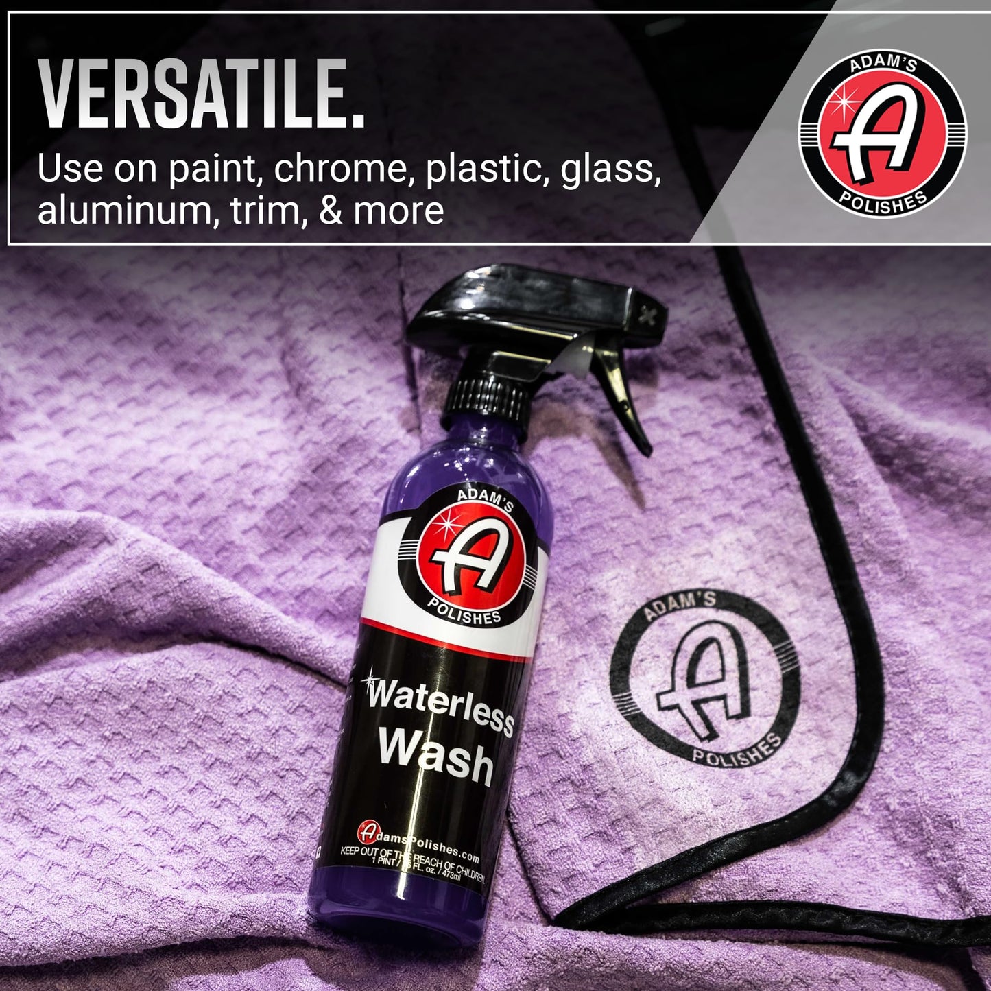 Adam's Polishes Waterless Wash (5 Gallon) Cleaning, Wash, Spray for Car Detailing, Safe Ultra Slick Lubricating Formula for Car, Boat, Motorcycle, RV -No Garden Hose, Wash Soap, or Foam Cannon Needed