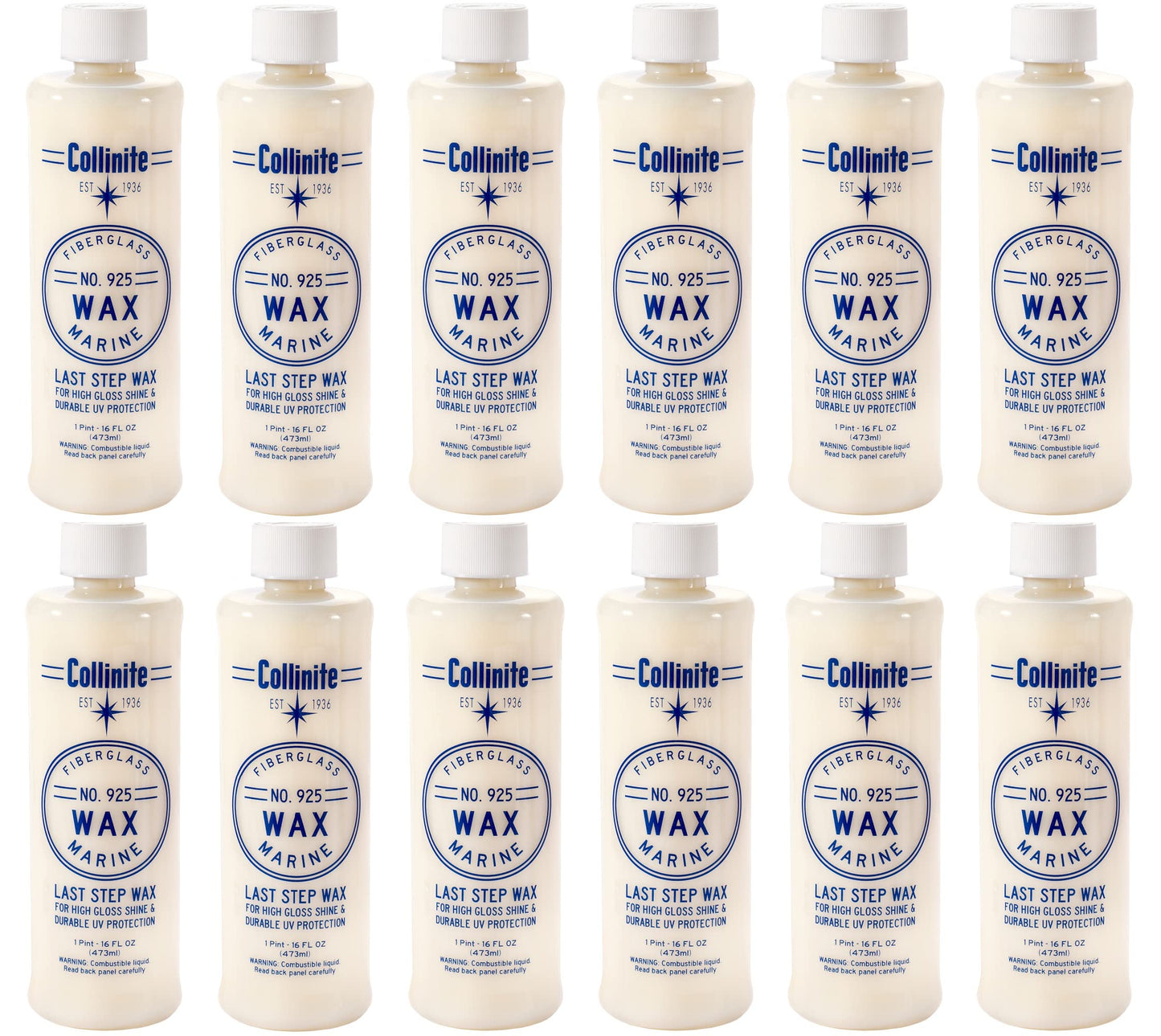 Collinite No. 925 Fiberglass Marine Wax, 16 Fl Oz - 12 Pack