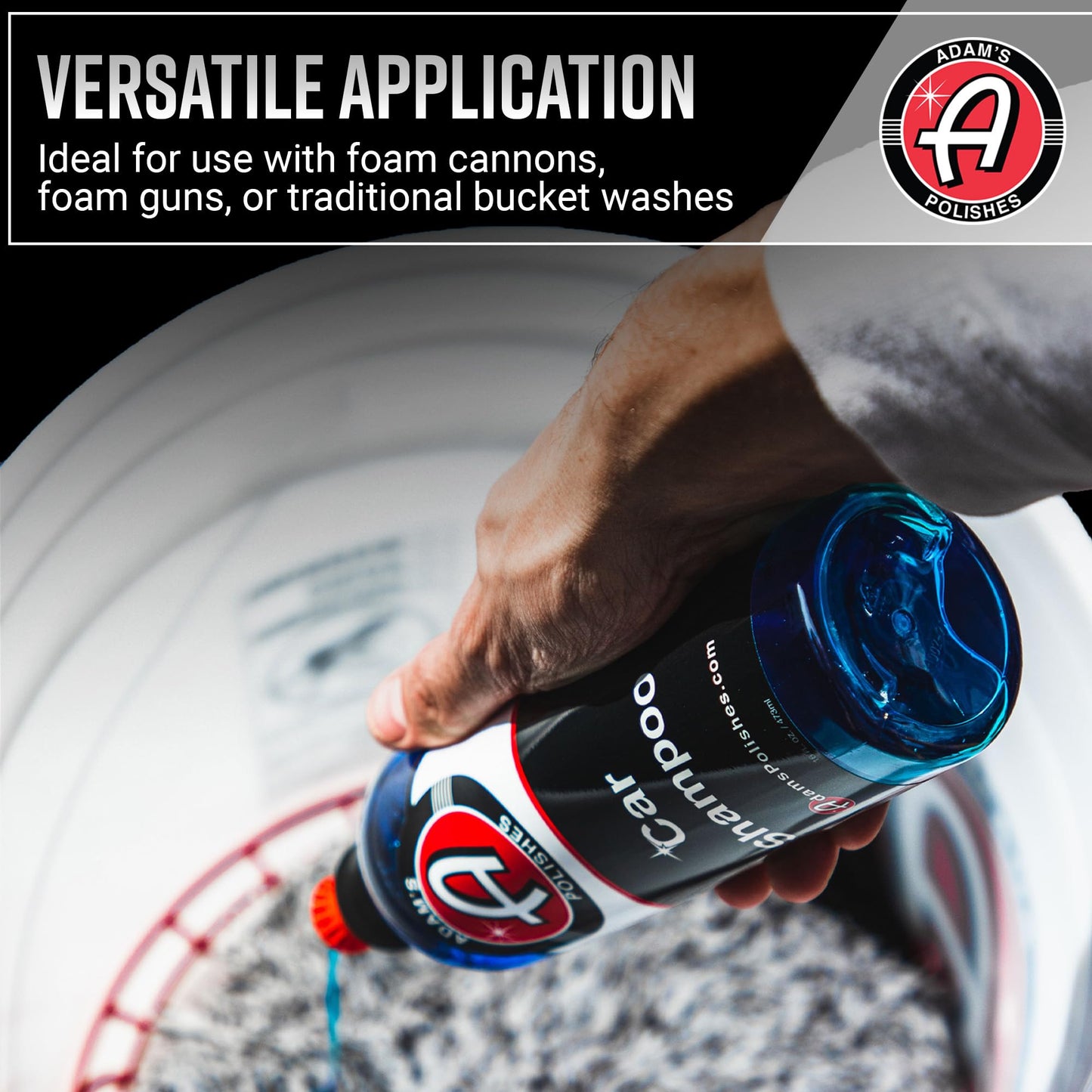 Adam's Polishes Car Wash Shampoo (Gallon) - pH Best Car Wash Soap For Snow Foam Cannon or Gun For Pressure Washer & 5 Gallon Bucket, Powerful Safe Spot Free Cleaning Liquid Auto Detergent