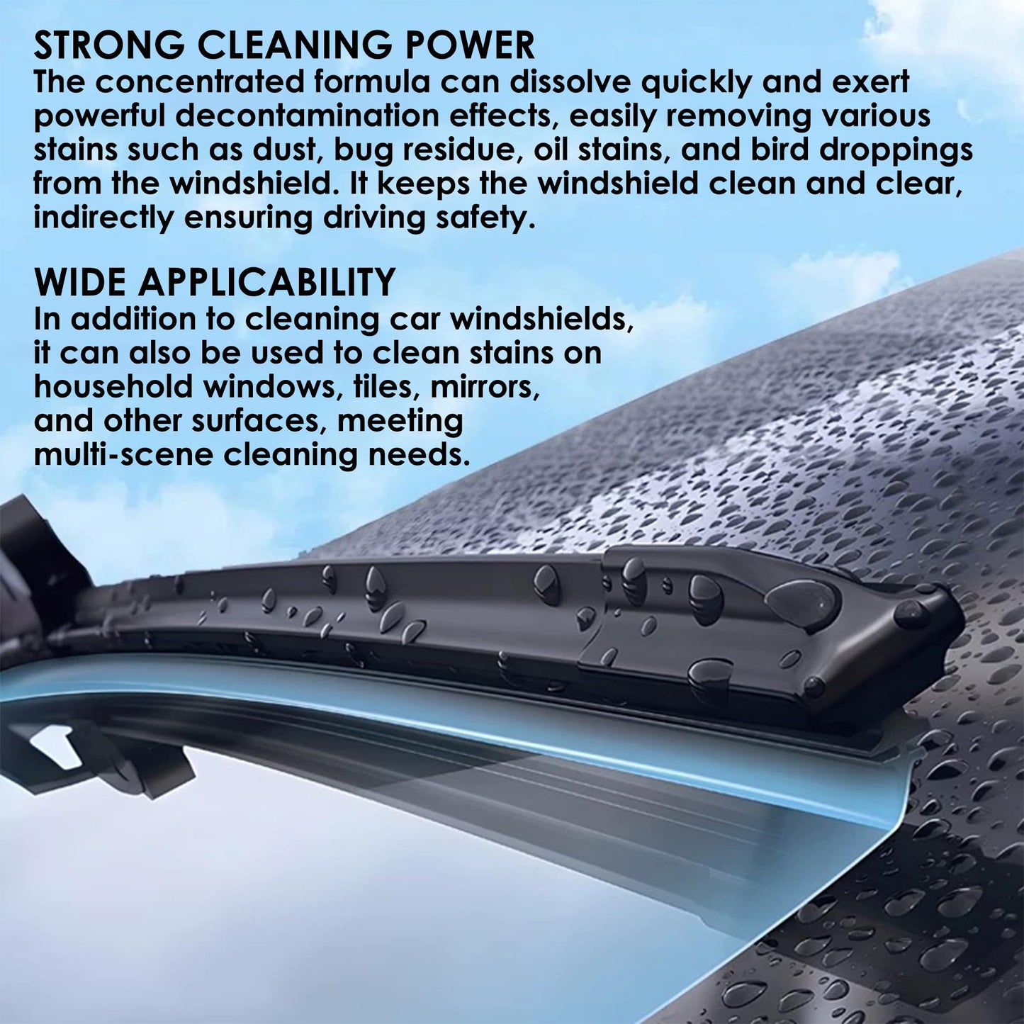 200 PCS-Car Windshield Washer Tablets, Glass Cleaner, Concentrated Effervescent Tablets, Solid Windshield Effervescent Wiper Tablet for Car Window Glass Cleaning