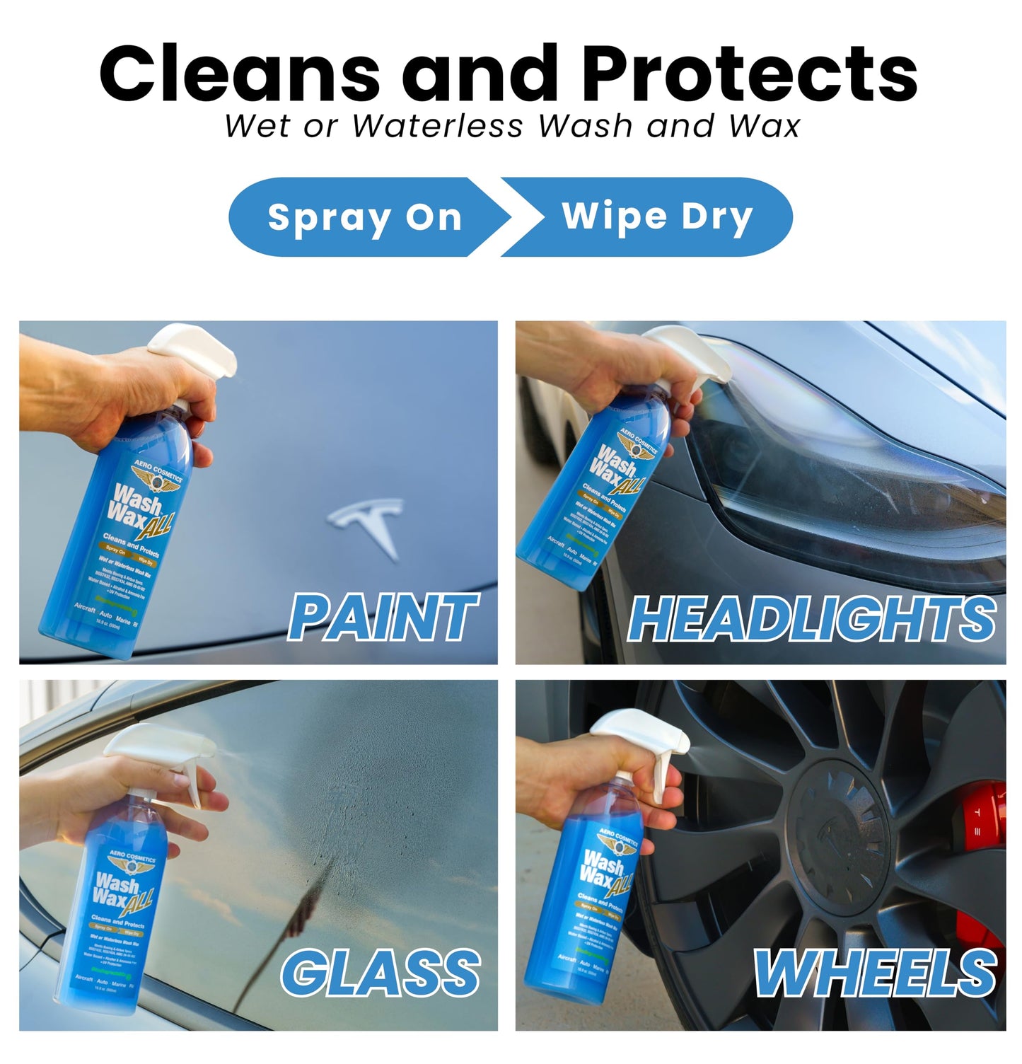 Wet or Waterless Car Wash Wax 5 Gallons Aircraft Quality for your Car, RV, Boat, Motorcycle Anywhere, Anytime, Home, Office, School, Garage, Parking Lots.