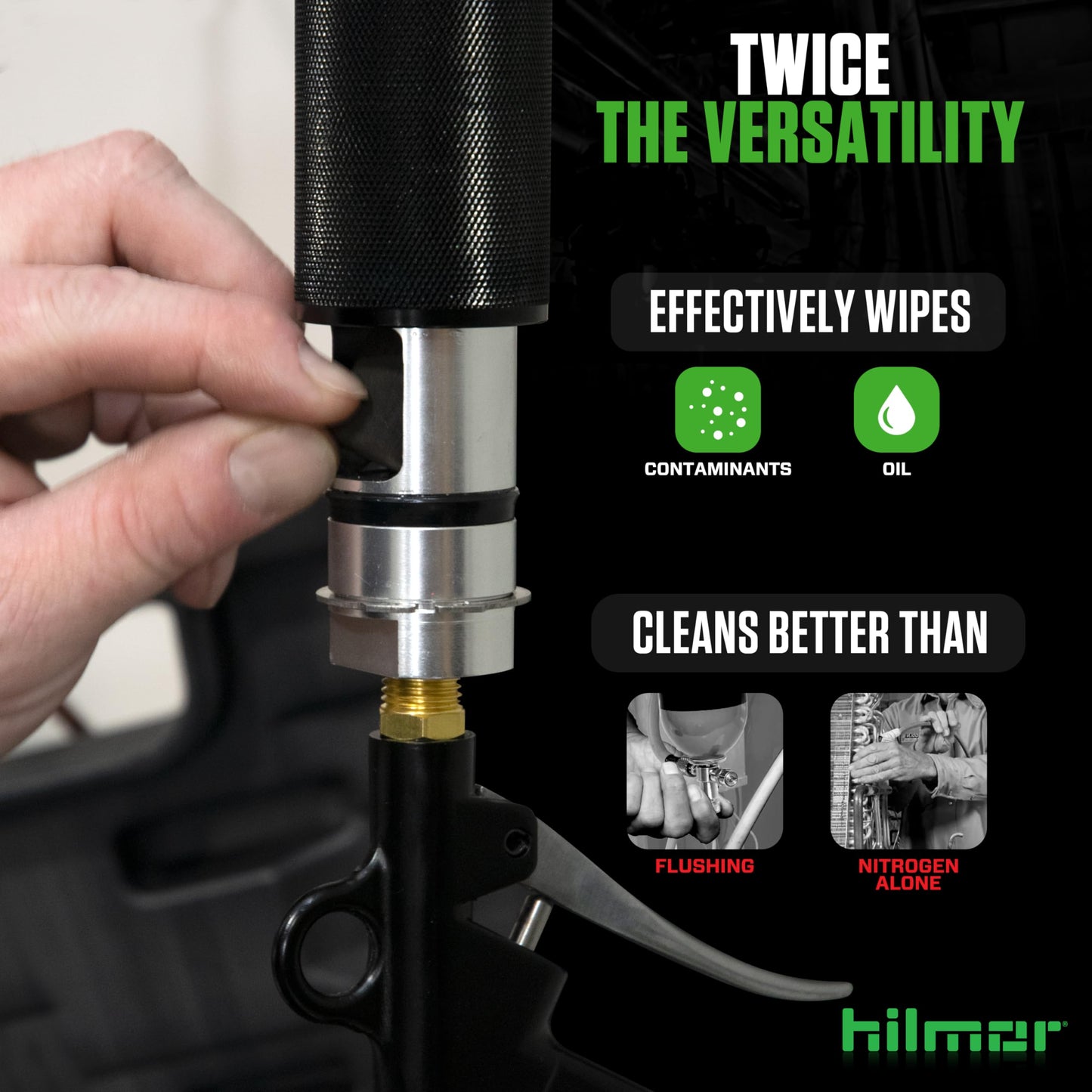 hilmor HLC007 HVAC Lineset Cleaner - Pressurized Foam Puck System to Remove Contaminants & Residue - Refrigerant Line Set Cleaning Kit - A2L Compatible