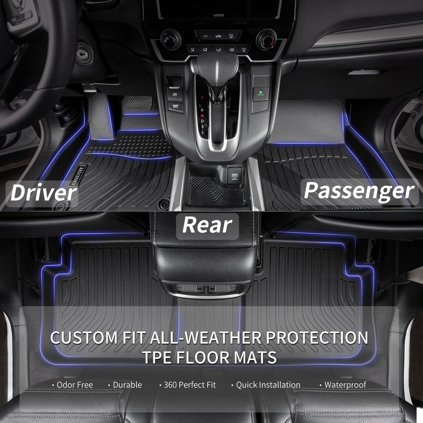 KELCSEECS® Floor Mats & Cargo Liner for 2026 2025 2024 2023 2022 Hyundai Tucson(Not Fit Hybrid) All Weather Car Mats Cargo Mat Floor Liners Trunk Mat Hyundai Tucson Trunk Liner Accessories Black