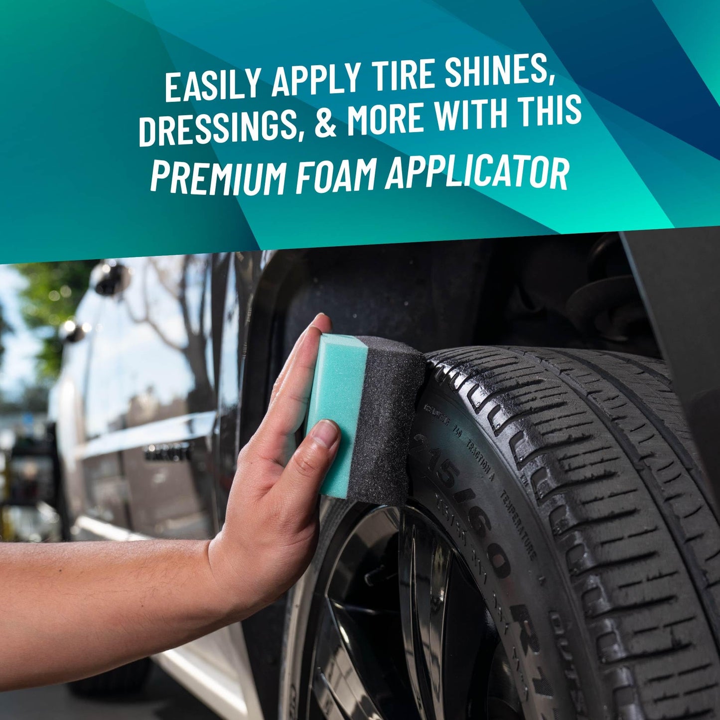 Chemical Guys Durafoam Contoured Large Tire Dressing Applicator with Wonder Wave, 2 Pack