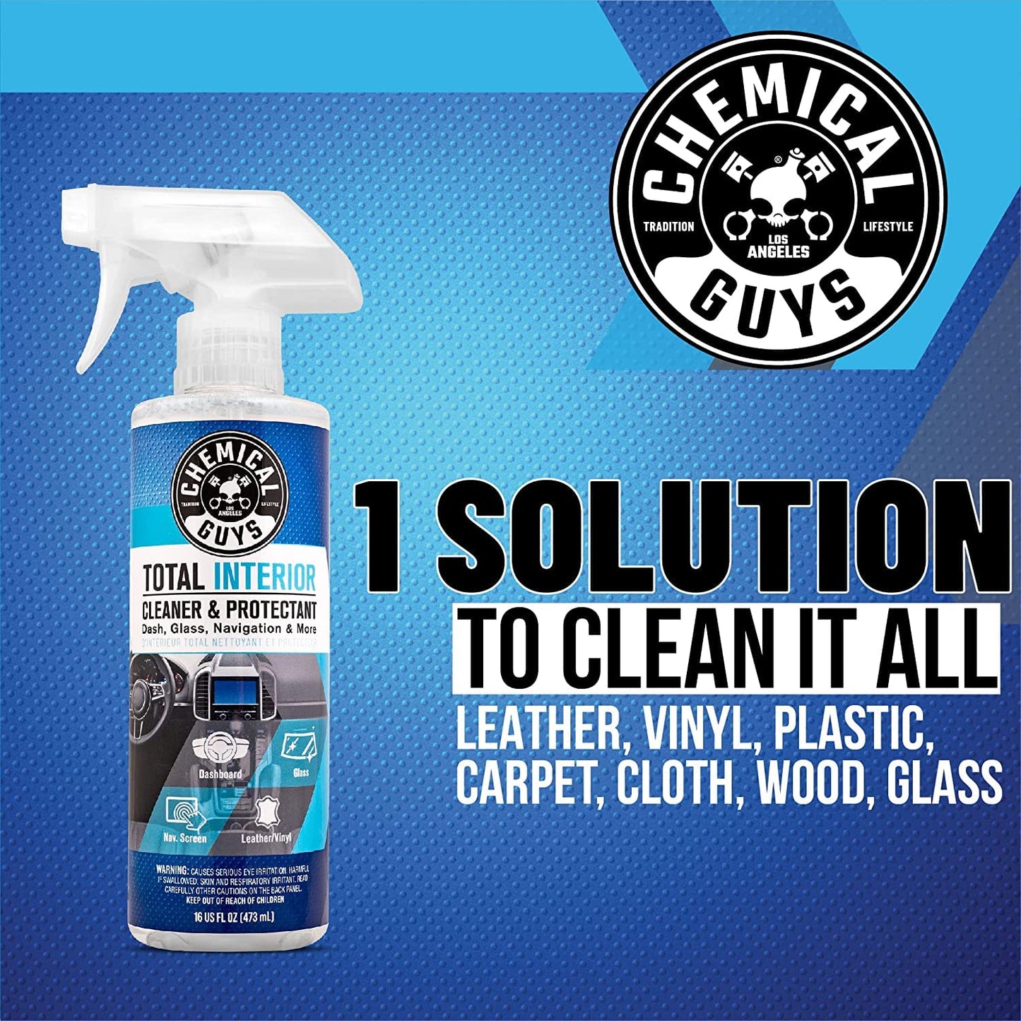 Chemical Guys HOL357 Clean & Shine Car Wash Starter Kit - Safe for Cars, Trucks, Motorcycles, SUVs, Jeeps, RVs & More (7 Piece Set, Including 3 16 oz. Car Detailing Chemicals)