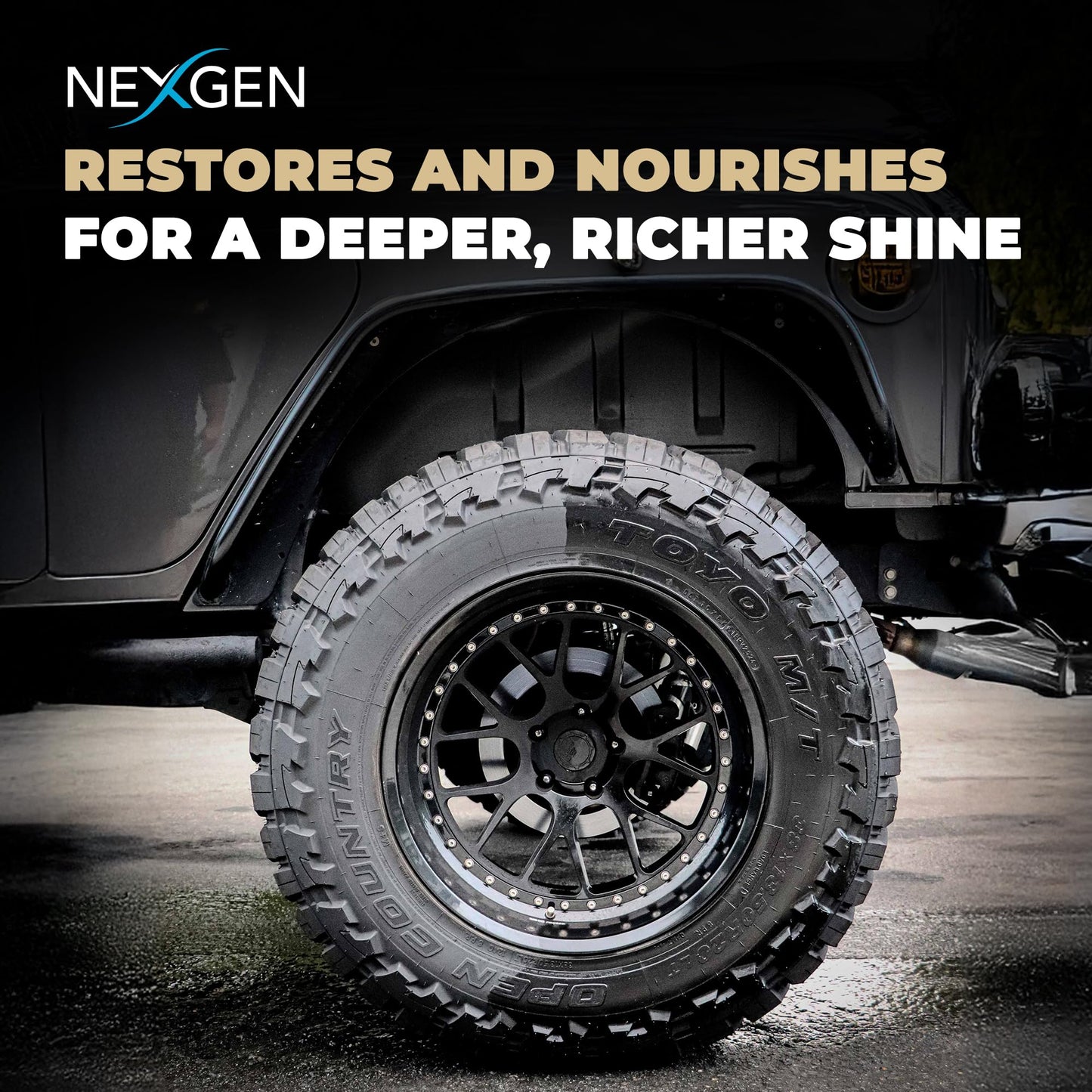 Nexgen Wet Look Tire Shine (Gallon) - High-Gloss Finish & UV Protection - Keeps Tires & Trim Fresh - On-The-Go Car Detailing - Car Cleaning Supplies - for Tires, Plastic, Rubber, & Vinyl