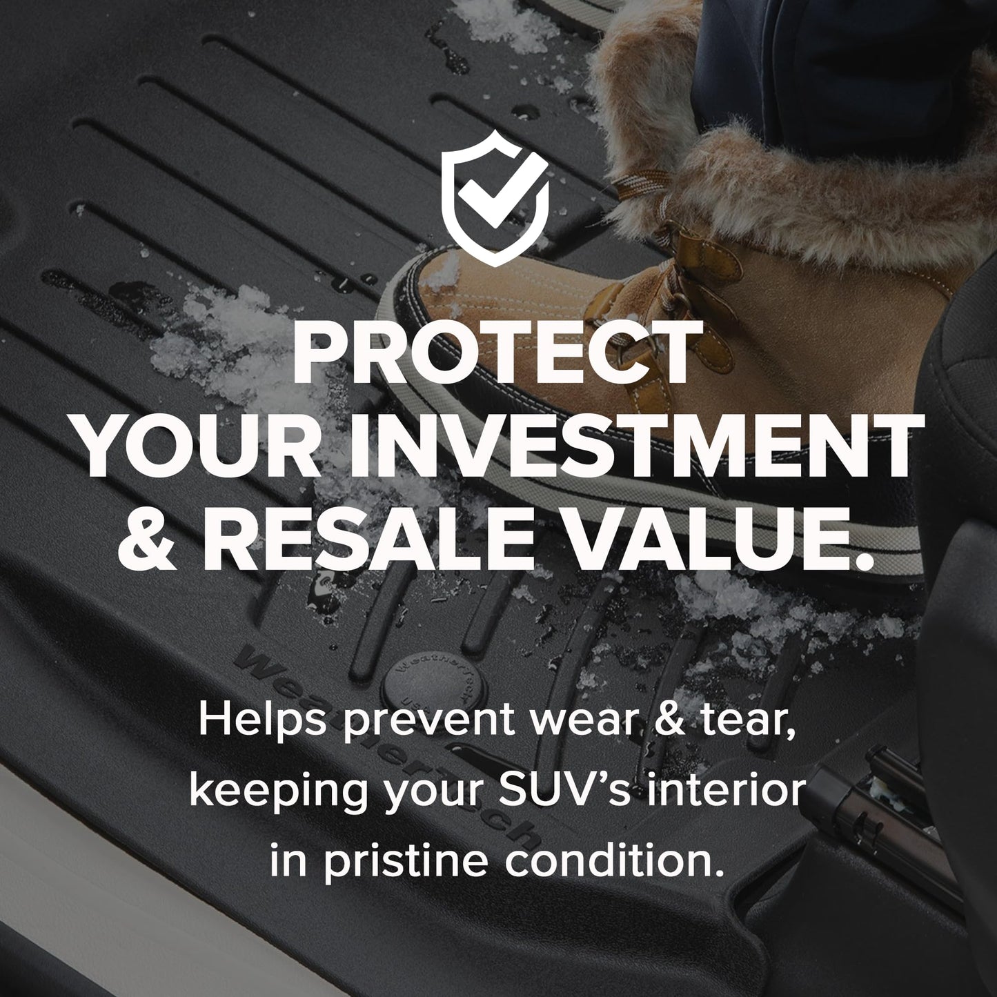 WeatherTech FloorLiner HP Custom Fit Floor Mats for Jeep Grand Cherokee, Grand Cherokee 4xe - 1st & 2nd Row (4416961-4417822IM), Black