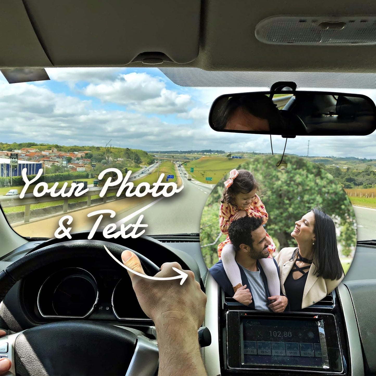 50/100Pcs Custom Logo Air Freshener for Car Bulk - Batch Commercial Customization Air Freshener for Car with Photo Text Customized Bulk Wedding Party Guests Souvenir Gifts. (Round 100 Pcs)