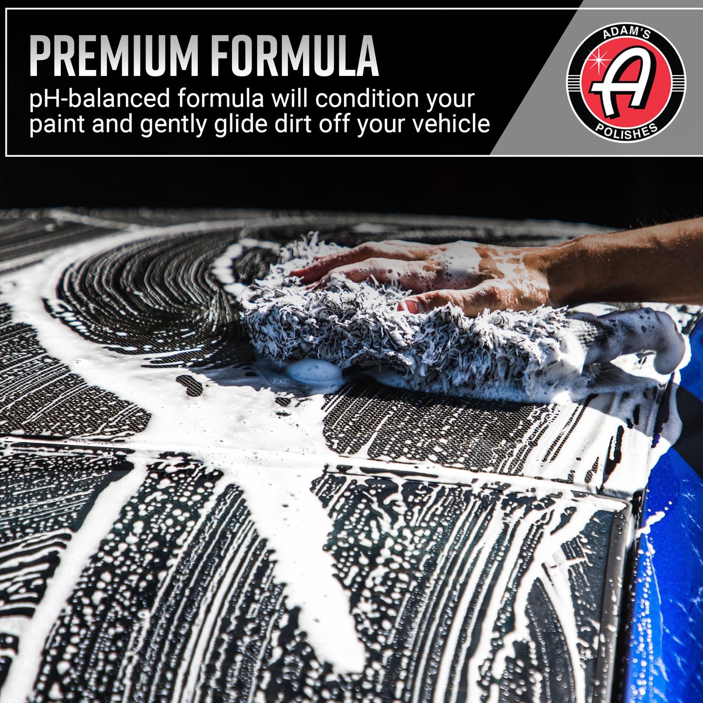 Adam's Car Shampoo (5 Gallon) - pH Best Biodegradable Car Wash Soap for Foam Cannon, Spray Gun or Bucket - High Foam, Scratch-Free Auto Detailing for Cars, Trucks, RVs & Motorcycles