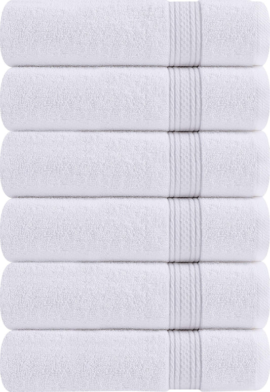 Utopia Towels 72 Pack Premium Hand Towels Set, (16 x 28 inches) 100% Ring Spun Cotton, Ultra Soft and Highly Absorbent 600GSM Towels for Bathroom, Gym, Shower, Hotel, and Spa (White)