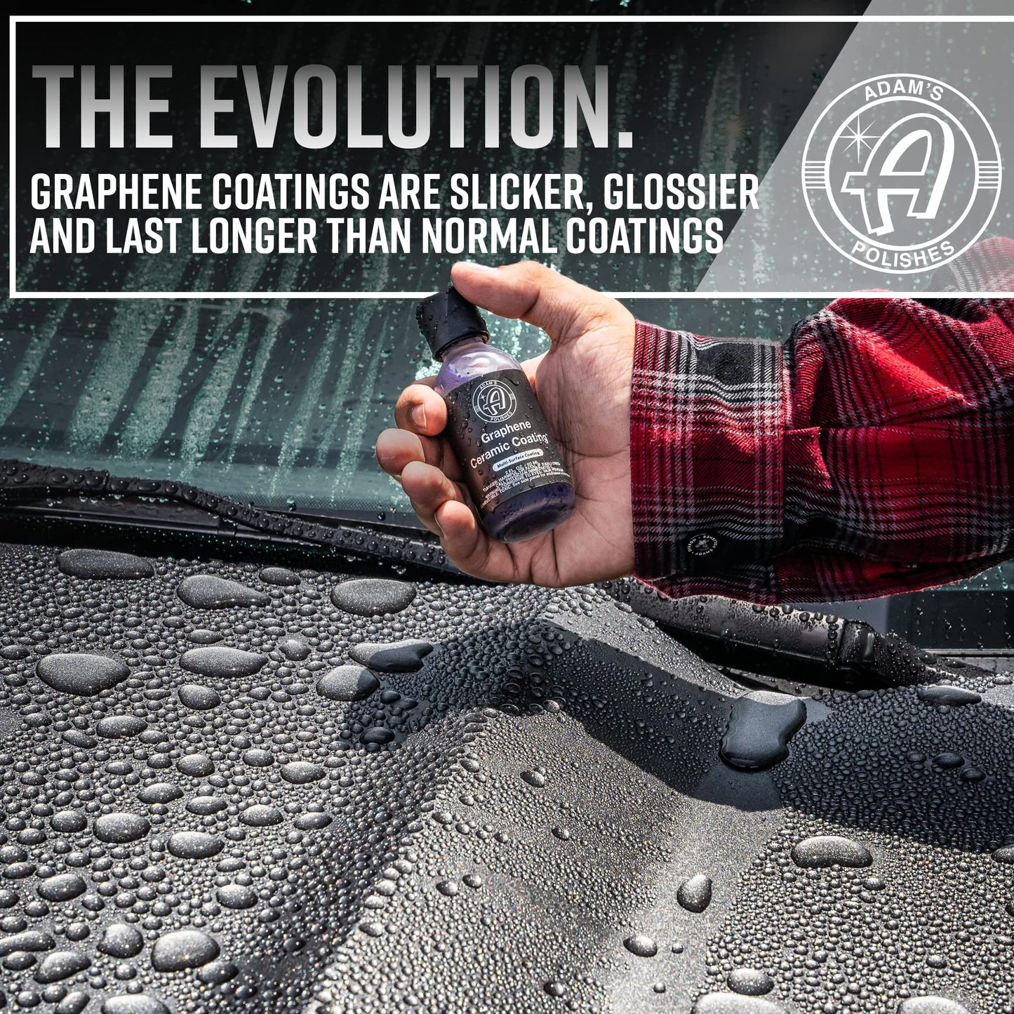 Adam's Polishes UV Graphene Ceramic Coating - 10H Ceramic Coating for Cars W/UV Glow Technology | 7+ Years of Protection | Apply After Car Wash Clay Bar Car Buffer Polisher | Boat RV Motorcycle