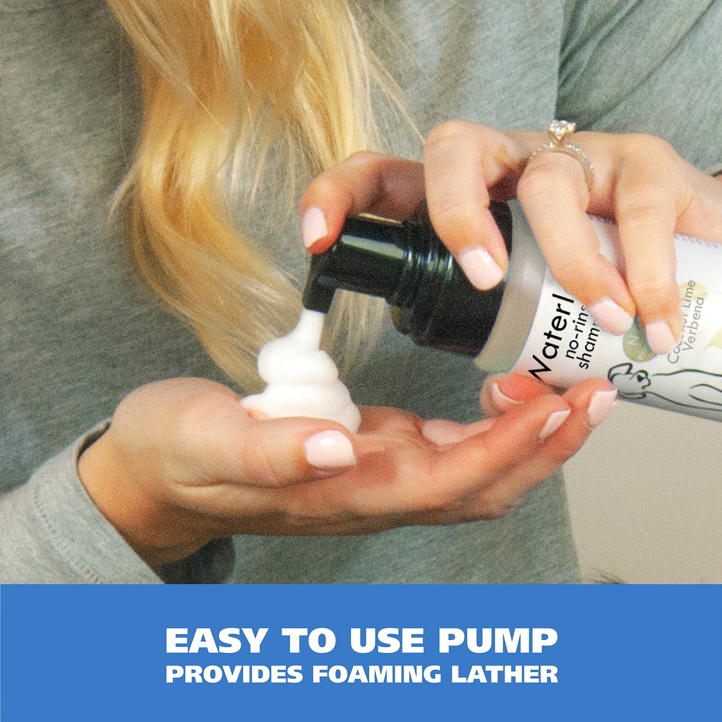 Wahl USA Pet Friendly Waterless No Rinse Shampoo for Animals - Coconut Lime Verbena Scent – Oatmeal Formula Cleans, Conditions, Detangles & Moisturizes Dogs Fur – 7.1 Oz - Model 820015A