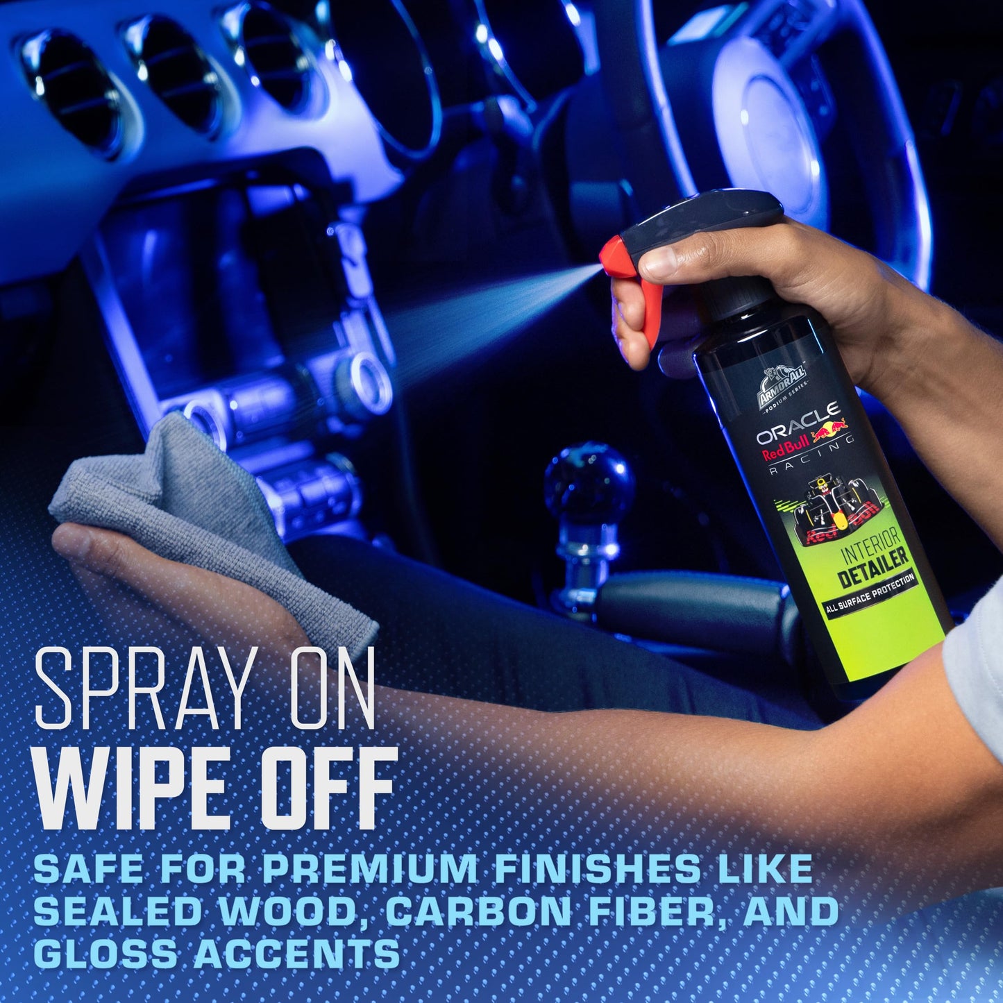 Armor All Podium Series Interior Detailer Spray, 16 fl oz, Car Detailing Spray Developed in Collaboration With Oracle Red Bull Racing