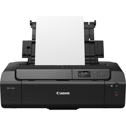 Canon PIXMA PRO-200S Wireless Photo Printer | 13-Inch Borderless Printing | 8-Color Dye Ink for Photographers & Designers (6875C002) + Cleaning Kit + Printer Cable + Ethernet Cable