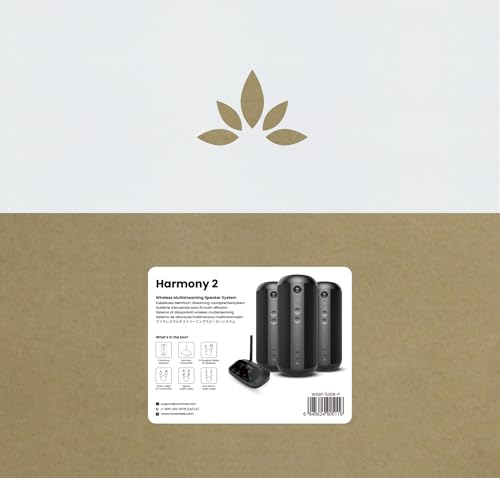 Avantree Harmony 2 - Multi-Room Wireless Speaker System with Bluetooth & Wired Inputs, Easy to Set Up, Expandable, Low-Latency Sync for Home, Church, Classroom & Small Indoor Events