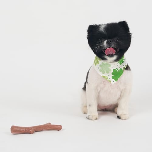 SPOT Bam-Bones Plus Branch -Bamboo Fiber & Nylon, Durable Long Lasting Dog Chew for Aggressive Chewers – Great Toy for Adult Dogs & Teething Puppies Under 60lbs, Non-Splintering, 5.75in, Beef Flavor