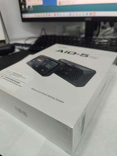 CHIGEE AIO-5Play Motorcycle Carplay Android Auto GPS Navigation System, 5" IPS LCD 60FPS, 5G Wi-Fi BT, IP68 Waterproof, Support Siri Google Assistant, Dedicated App