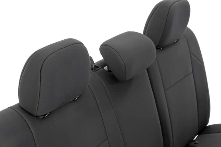 Rough Country Neoprene Seat Covers for Toyota Tacoma (2016-2023) - Waterproof, UV Resistant, Foam Padded, F/R Seat Cover Set
