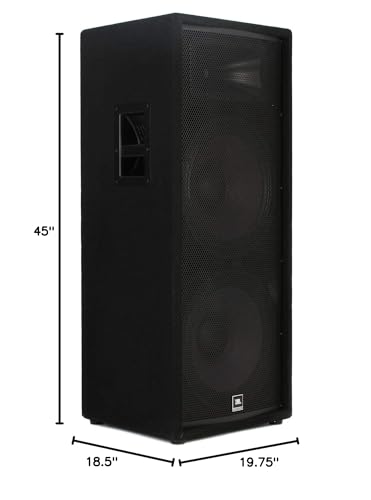 JBL Professional JRX225 Portable, Passive 2-way Sound Reinforcement, 2000 Watt, 8 Ohm, DJ, Pro Audio PA Speaker, Loudspeaker System, Dual 15 inch, Black