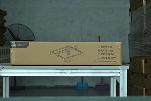 Longer RAY5 10W Laser Engraver,10000mW Output, 32-bit Motherboard, App Offline Control, DIY Engraver Tool for Metal/Glass/Wood，Engraving Area 15.75"x15.75"