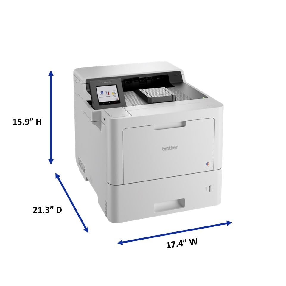Brother HL‐L9410CDN Enterprise Color Laser Printer with Fast Printing, Large Paper Capacity, and Advanced Security Features, White