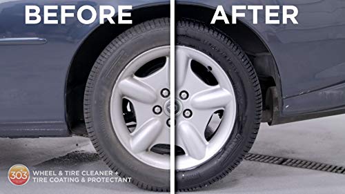 303 Products Wheel and Tire Cleaner - Cleans Both Wheels and Tires Effectively - Tough on Brake Dust - Removes Tire Browning - Foaming Formula, 16 fl. oz. (30590) Packaging May Vary
