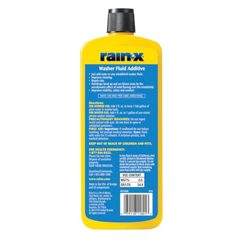 Rain-X RX11806D Washer Fluid Additive-16.9 fl. oz, 500. ml