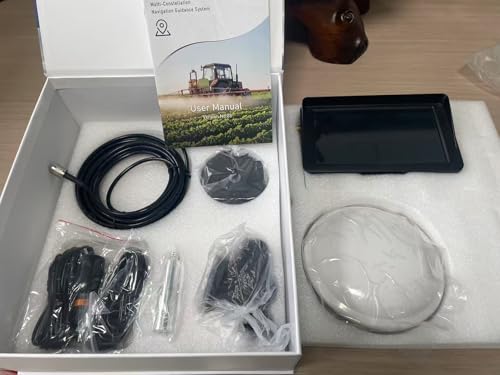 MYACUC Tractor GPS Navigator for Precision Farming, GNSS Agricultural Farming Navigator with 9" Touch Screen Suitable for Spraying Plowing and Sowing Farmland Activities Automatic Positioning