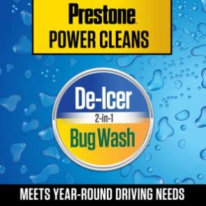 Prestone 2-in-1 All Season Year Round Windshield Washer Fluid 0 Degree (1 Gallon),Orange