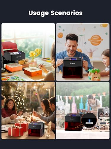 AlgoLaser 10W Portable Laser Engraver Machine: Smart Laser Engraver/Cutter with 3.5" Touchscreen & 2.0 AlgoOS System - Hand Draw/Wireless Transmission/Offline - Laser Engraving for Wood,Metal,Glass