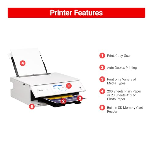 Canon PIXMA TS8820 Wireless All in One Photo Printers for Home Use