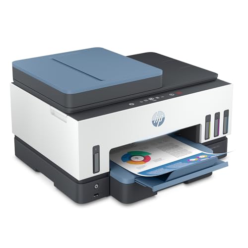 HP Smart Tank 7602 Wireless All-in-One Ink Tank Printer, Scanner, Copier with 2 years of ink included, Best-for-home office, Refillable, AI-enabled (28B98A)