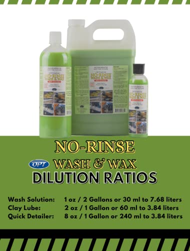 Optimum (NRWW2012G4) No Rinse Wash & Wax - 1 Gallon, (Case of 4)