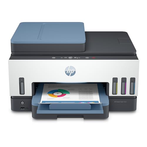 HP Smart Tank 7602 Wireless All-in-One Ink Tank Printer, Scanner, Copier with 2 years of ink included, Best-for-home office, Refillable, AI-enabled (28B98A)