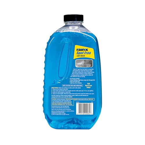 Rain-X 620073 - Car Wash Deep Cleaning, High Foam Soap Provides Spot Free Shine with No Towel Or Hand Drying Needed - Car soap for car cleaning and detailing 48 fl oz