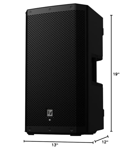 Electro-Voice ZLX-12P-G2 12"" 2-Way 1000W Bluetooth-Enabled Powered Loudspeaker (Black) Bundle with Auray SS-4420 Steel Speaker Stand, Auray Speaker Stand Bag 51"" and XLR Cable, 12-Inches