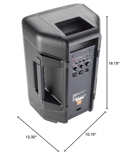JBL Professional IRX108BT Powered PA Speaker, Portable Loudspeaker with Bluetooth, 8 Inch Woofer, 1300 Watt, Mobile DJ, Musicians, Small Venues, Ceremonies and Sports Events, Black
