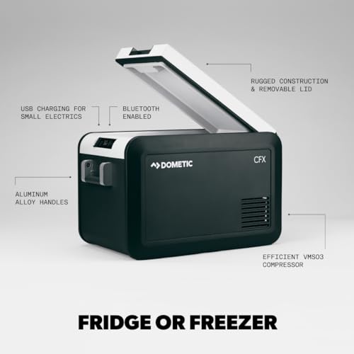Dometic CFX3 100-Liter Portable Refrigerator and Freezer, Powered by AC/DC or Solar