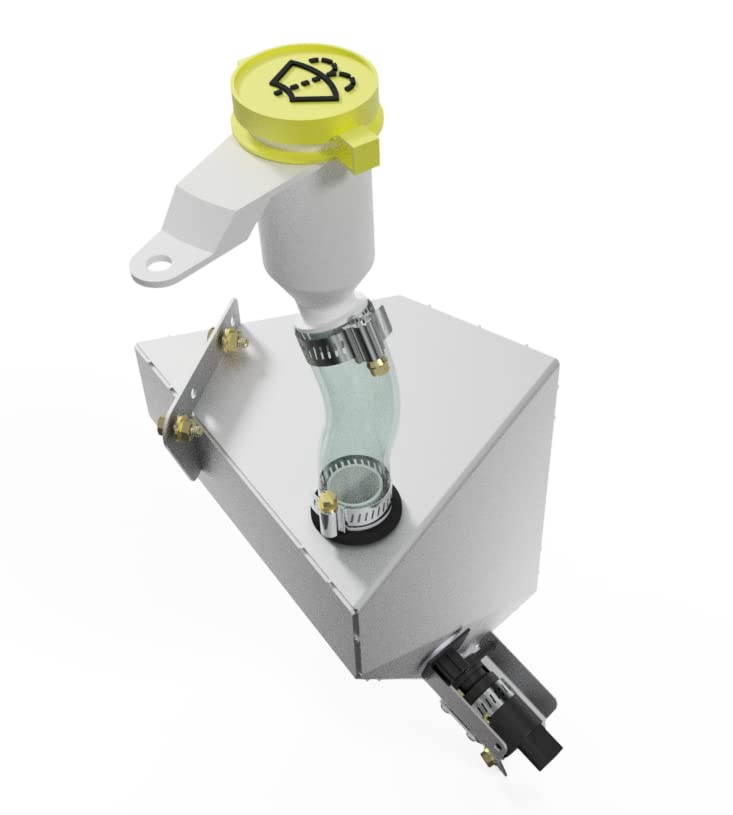 Windshield Washer Fluid Tank Relocator Kit that fits Jeep Diesel JL/JT