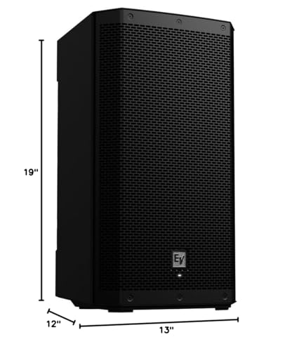 Electro-Voice ZLX-12P-G2 12" 2-Way 1000W Bluetooth-Enabled Powered Loudspeaker (Pair) Bundle with Auray SS-47S-PB Steel Speaker Stands with Carrying Case and 2X XLR Cable
