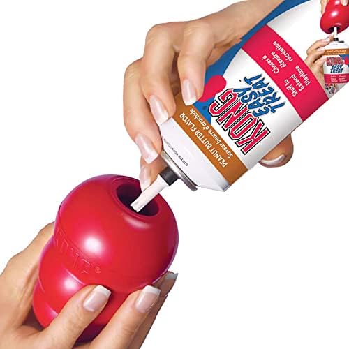 KONG Classic Stuffable Dog Toy - Fetch & Chew Toy for Dogs - Treat-Filling Capabilities & Erratic Bounce for Extended Play Time - Durable Natural Rubber Material - for Small Dogs